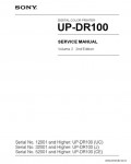 Сервисная инструкция SONY UP-DR100 VOL.2, 2ND, ED