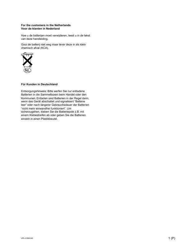 Сервисная инструкция Sony VPL-CS5, VPL-CX5