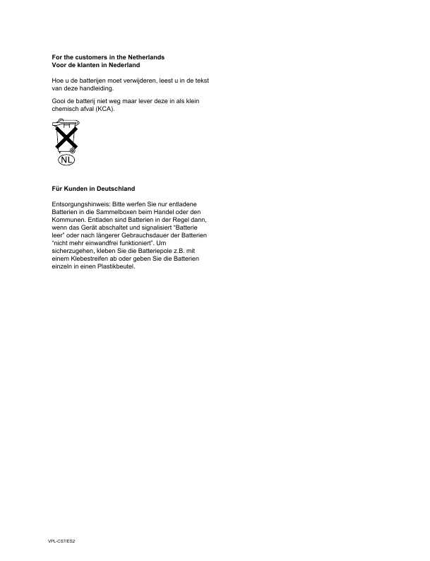 Сервисная инструкция Sony VPL-CS7, VPL-ES2