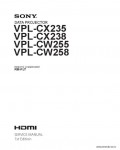 Сервисная инструкция SONY VPL-CX235, CX238, CW255, CW258