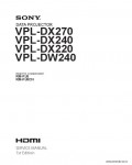 Сервисная инструкция SONY VPL-DW240, DX220, DX240, DX270