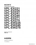 Сервисная инструкция SONY VPL-EX221, SERIES