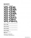 Сервисная инструкция SONY VPL-FE40, REV.4