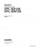 Сервисная инструкция SONY VPL-SW125, SX125
