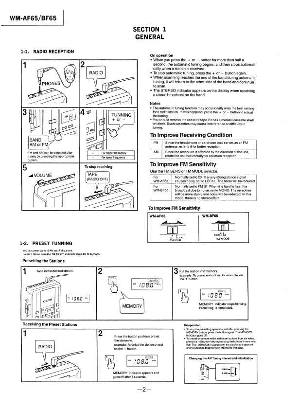 Сервисная инструкция Sony WM-AF65, WM-BF65