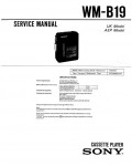 Сервисная инструкция Sony WM-B19