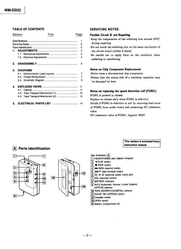 Сервисная инструкция Sony WM-D22