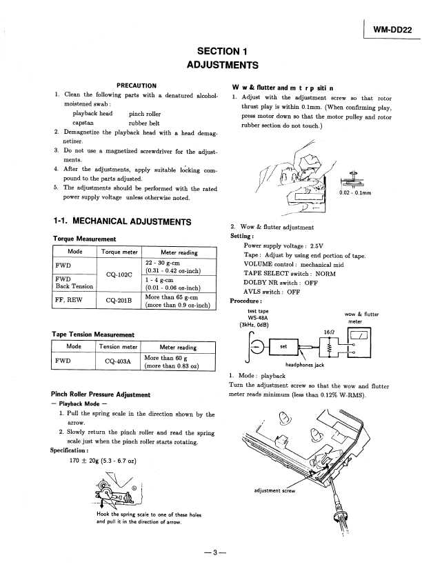 Сервисная инструкция Sony WM-D22