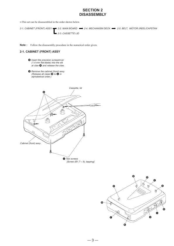 Сервисная инструкция Sony WM-EX170, WM-EX172