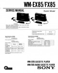 Сервисная инструкция Sony WM-EX85, WM-FX85