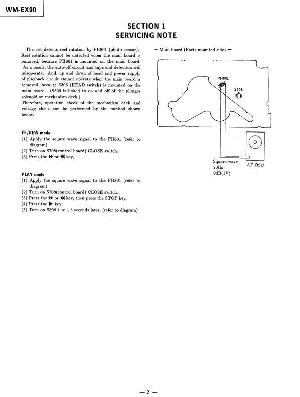 Сервисная инструкция Sony WM-EX90