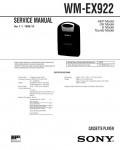 Сервисная инструкция Sony WM-EX922