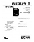 Сервисная инструкция Sony WM-FX103, WM-FX109