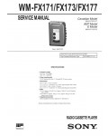 Сервисная инструкция Sony WM-FX171, WM-FX173, WM-FX177