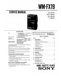 Сервисная инструкция Sony WM-FX19