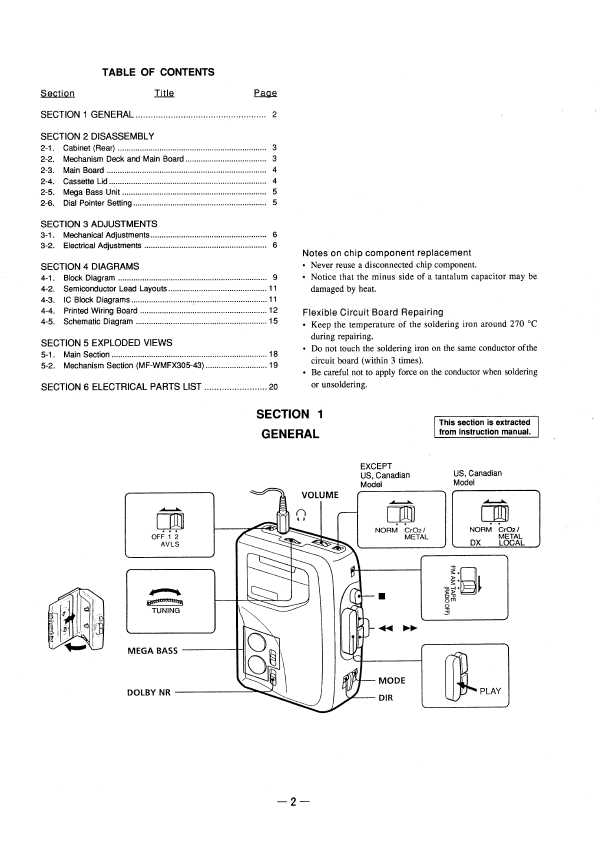 Сервисная инструкция Sony WM-FX315