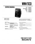 Сервисная инструкция Sony WM-FX33