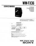 Сервисная инструкция Sony WM-FX36
