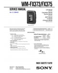 Сервисная инструкция Sony WM-FX373, WM-FX375