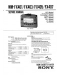 Сервисная инструкция Sony WM-FX401, WM-FX403, WM-FX405, WM-FX407