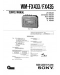 Сервисная инструкция Sony WM-FX433, WM-FX435