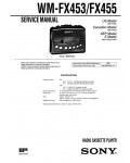 Сервисная инструкция Sony WM-FX453, WM-FX455