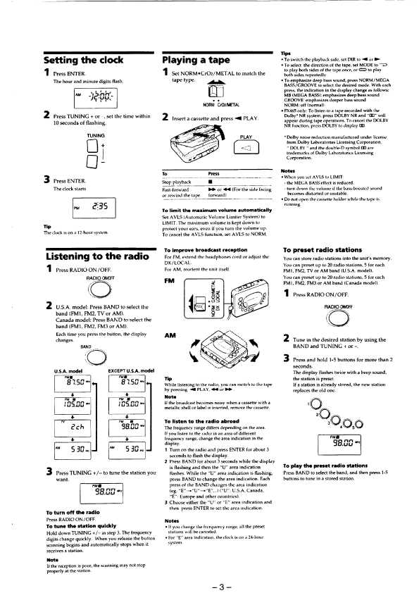 Сервисная инструкция Sony WM-FX463, WM-FX465