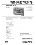 Сервисная инструкция Sony WM-FX477, WM-FX479