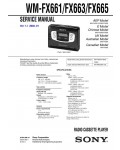 Сервисная инструкция Sony WM-FX661, WM-FX663, WM-FX665