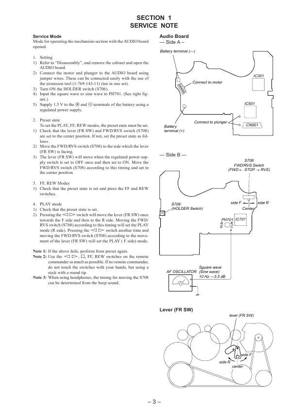 Сервисная инструкция Sony WM-FX855