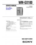 Сервисная инструкция Sony WM-GX100