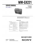 Сервисная инструкция Sony WM-GX221