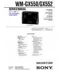 Сервисная инструкция Sony WM-GX550, WM-GX552