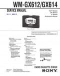 Сервисная инструкция Sony WM-GX612, WM-GX614