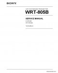 Сервисная инструкция SONY WRT-805B