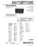Сервисная инструкция SONY XAV-712BT, 712HD