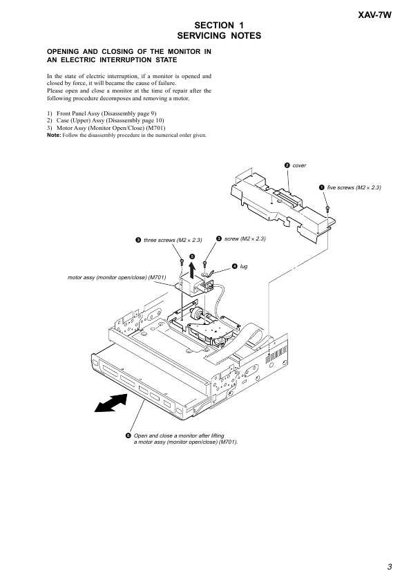 Сервисная инструкция Sony XAV-7W