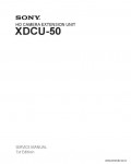 Сервисная инструкция SONY XDCU-50