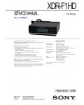 Сервисная инструкция Sony XDR-F1HD