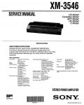 Сервисная инструкция SONY XM-3546