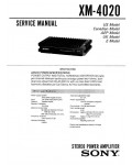 Сервисная инструкция Sony XM-4020