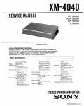 Сервисная инструкция SONY XM-4040
