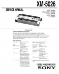 Сервисная инструкция Sony XM-5026