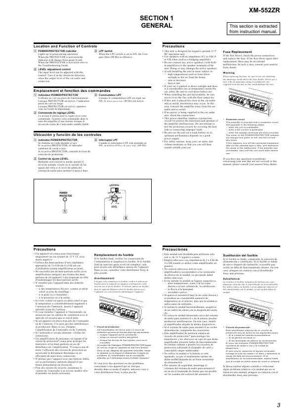 Сервисная инструкция Sony XM-552ZR