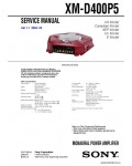 Сервисная инструкция SONY XM-D400P5