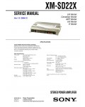 Сервисная инструкция Sony XM-SD22X