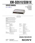 Сервисная инструкция Sony XM-SD51X, XM-SD61X