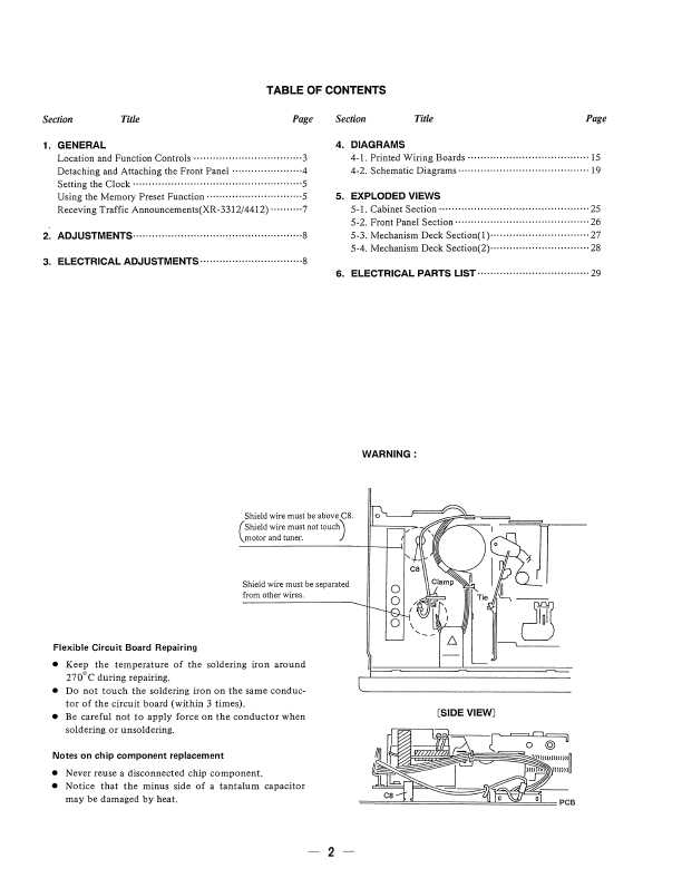 Сервисная инструкция Sony XR-3310, XR-3312, XR-4410, XR-4412