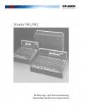 Сервисная инструкция Studer (Revox) 961, 962