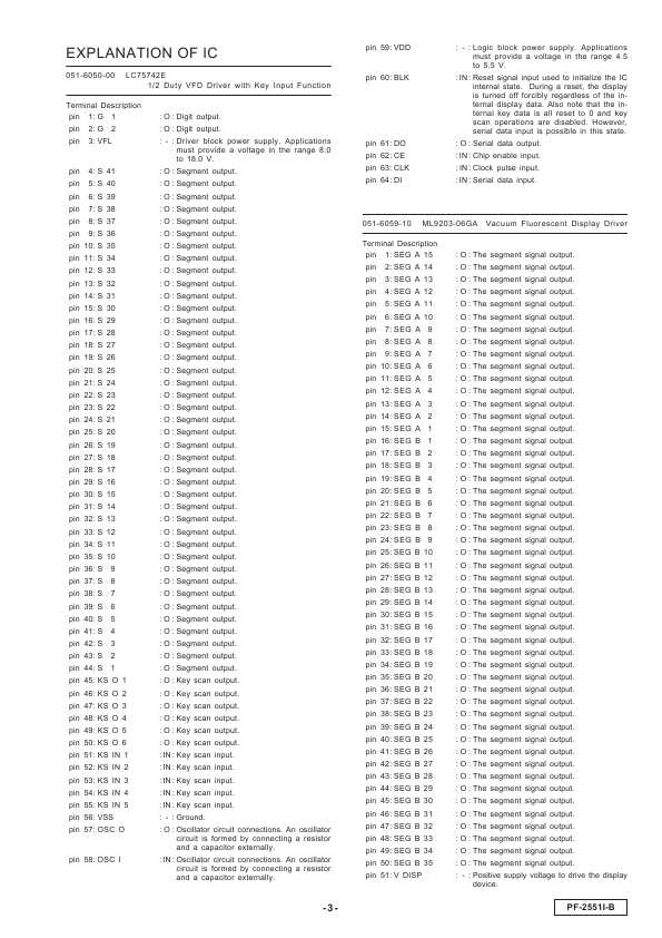 Сервисная инструкция Clarion PF-2551I-B